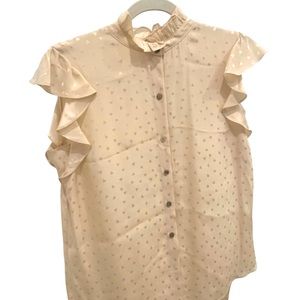 Silk blouse. Worn once. Peachish color.